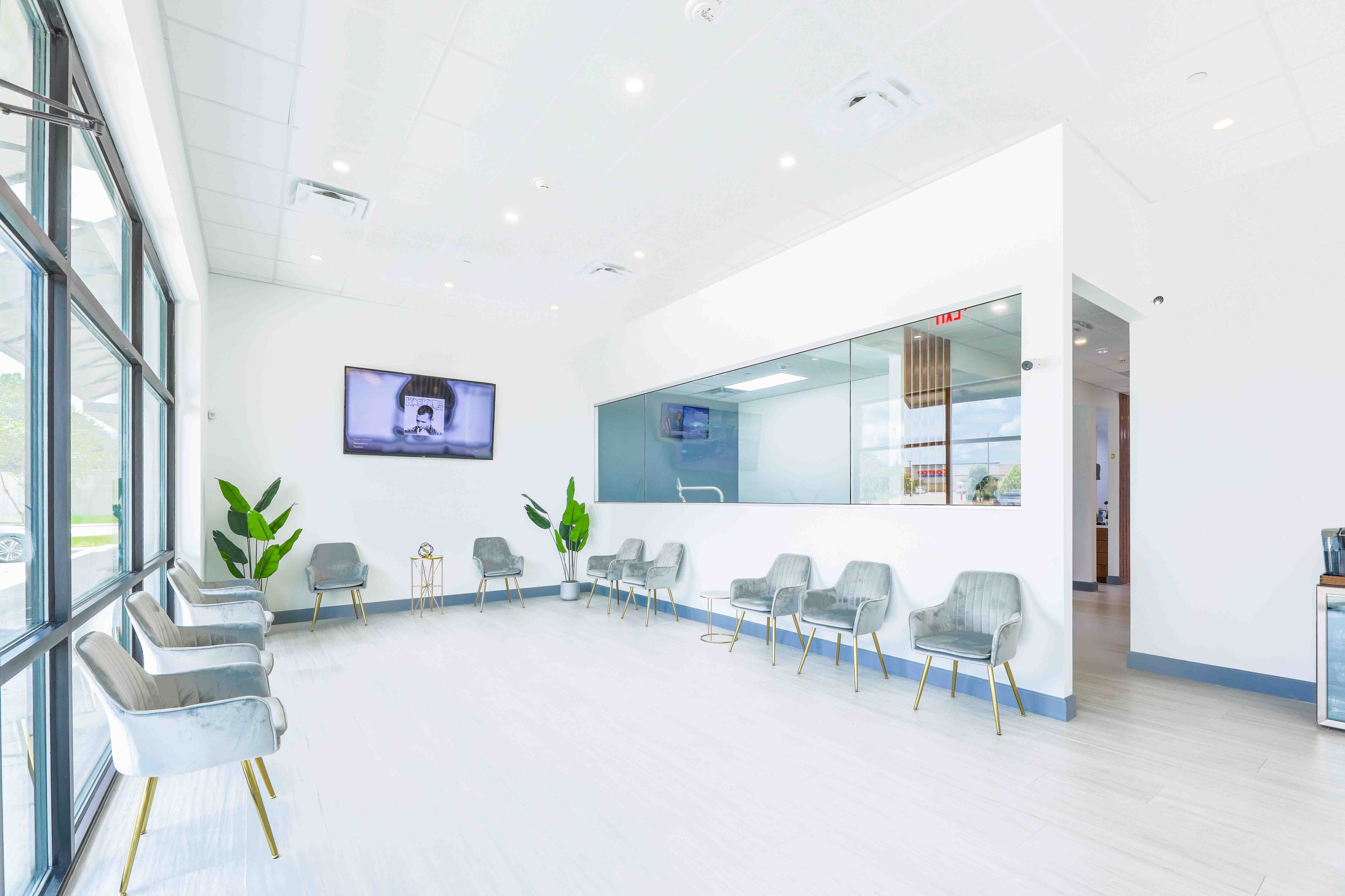 Medical or dental office waiting room interior, Houston commercial real estate photography
